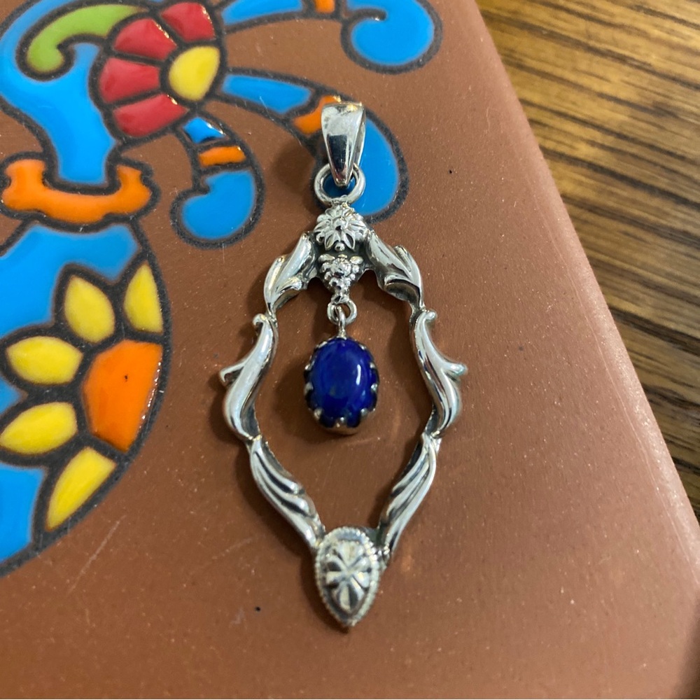 Sterling Silver Lapis Pendant